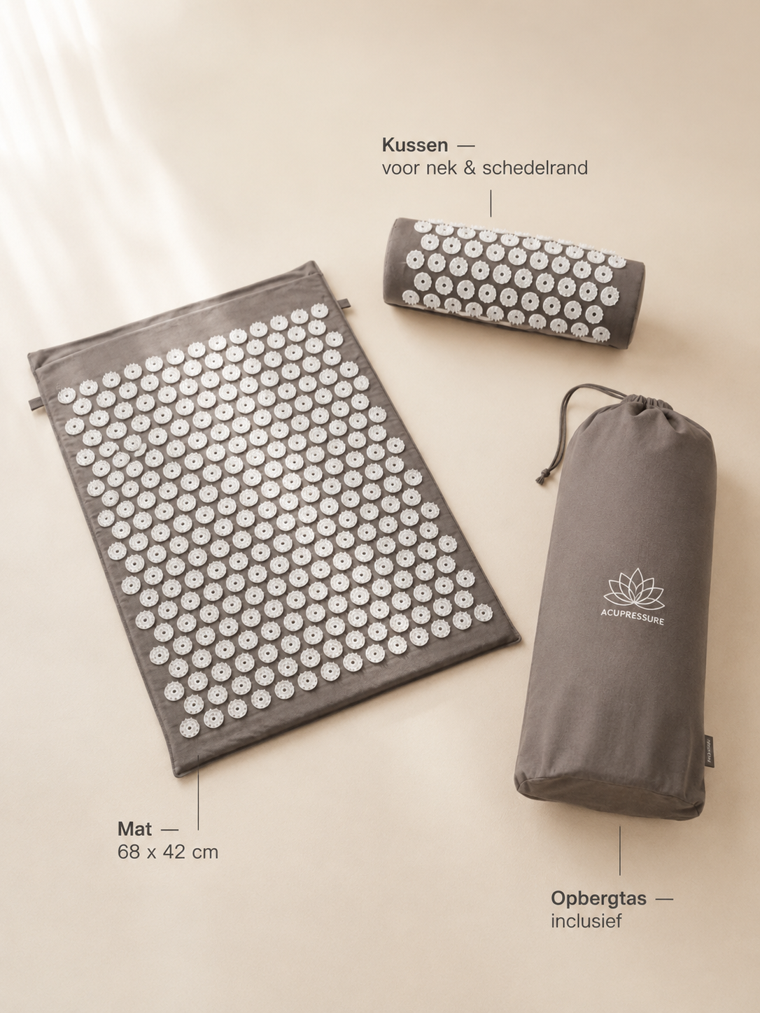 Acupressuur Mat & Kussen Set